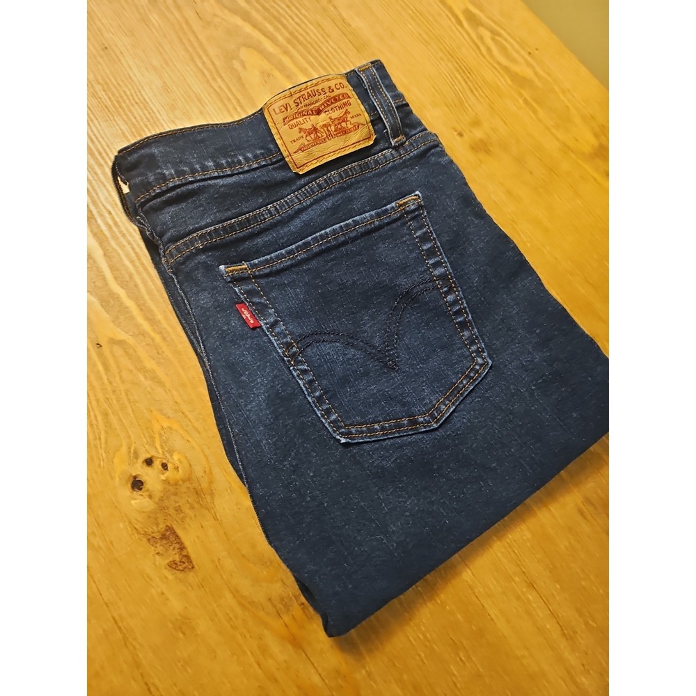 Levi's 512 Perfectly Slimming Women's Size 14T Dark Blue Bootcut  Jeans O1
